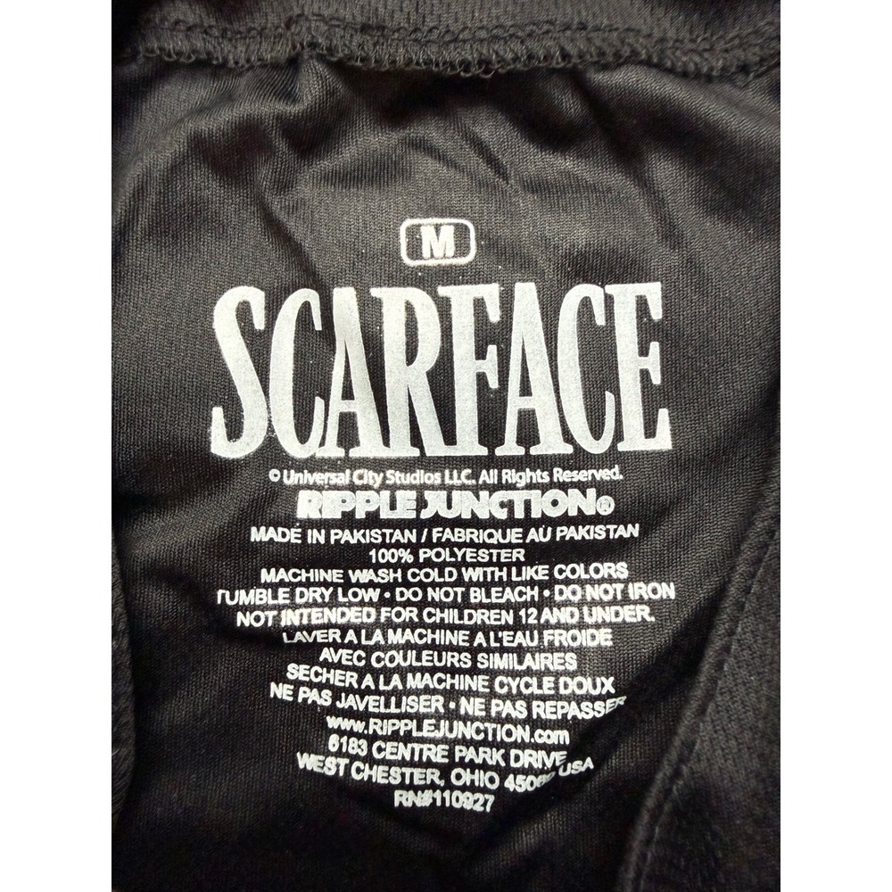 Scarface Tony Montana 83 Miami Baseball Jersey Black Pink Blue Ripple Junction M - Picture 8 of 8